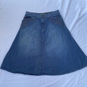 Ralph Lauren Long denim skirt size 14